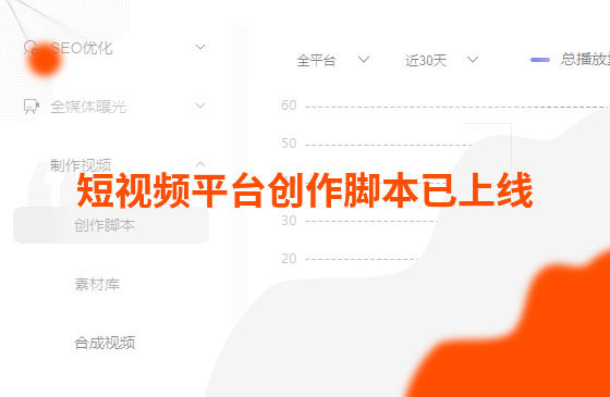 短視頻平臺(tái)創(chuàng)作腳本上線了