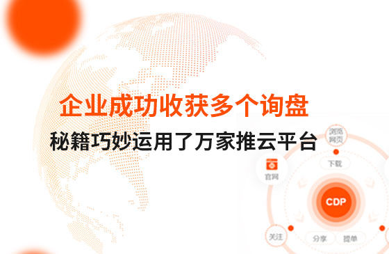 企業(yè)成功收獲多個詢盤，秘籍正是巧妙運用了萬家推云平臺！